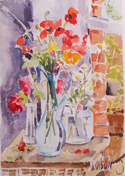 Poppies, Daisies and Red Roses 2016