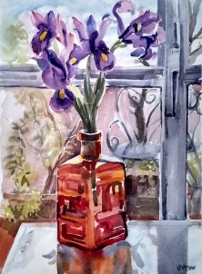 Iris en Botella de Whisky Vintage Abril 16 2022